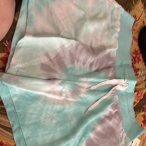 Women's Athletic Shorts in Tie-Dye Blue